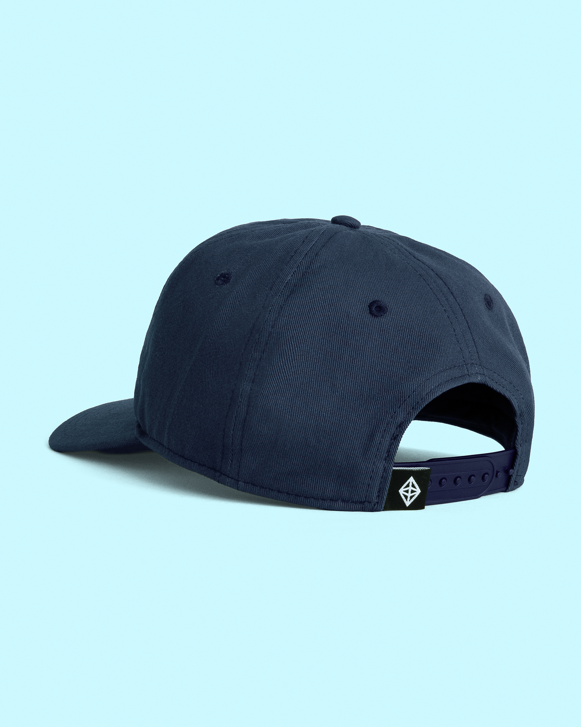 OOO embroidered flag detail on Prisma 5-panel hat, twilight, neurodivergent and ADHD apparel