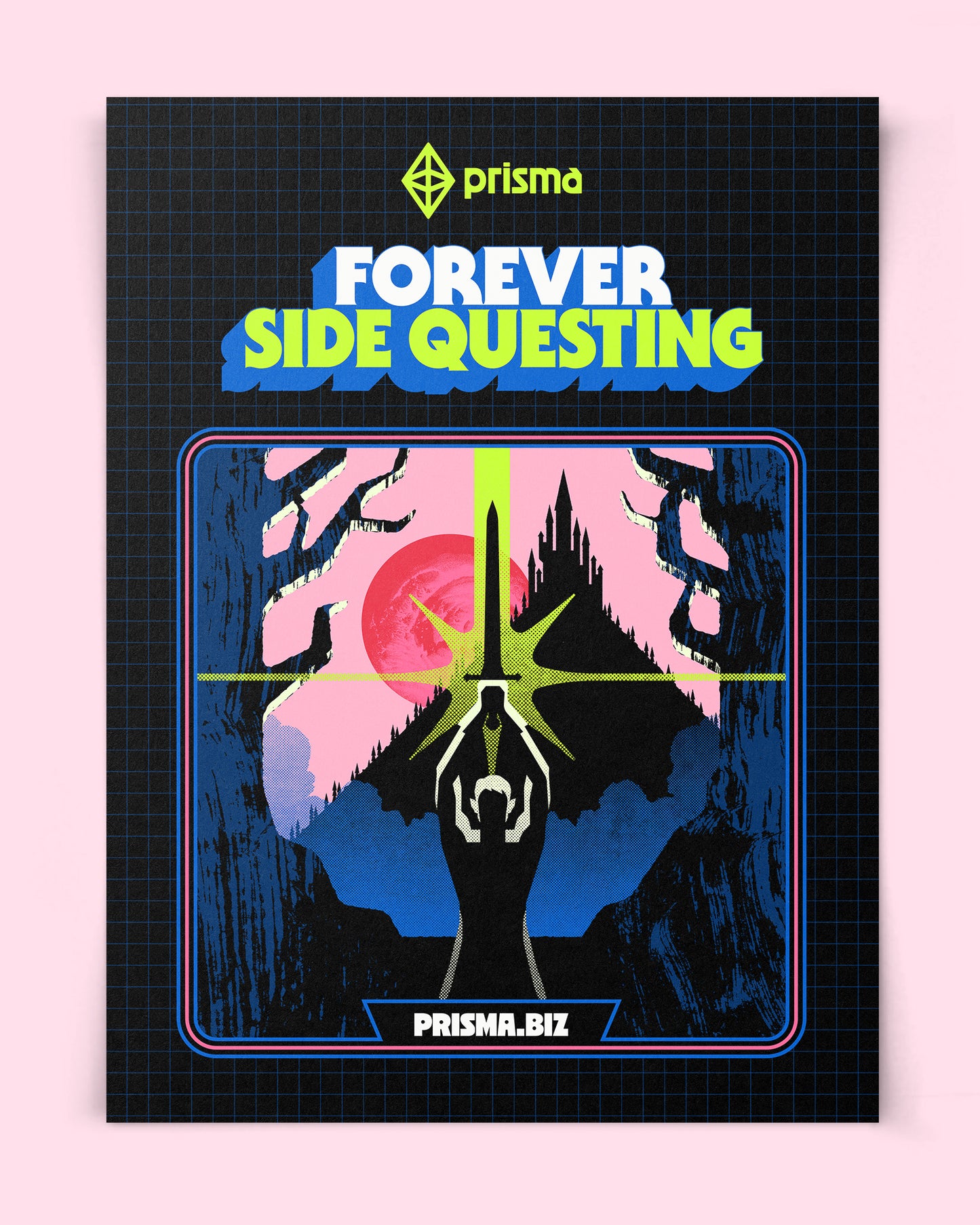 Side Quest art print for neurodivergent, ADHD, and autistic adults by Prisma